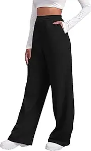 [Generic] Women's Sweatpants High Waisted Baggy Running Joggers Straight Leg Pants Casual Track Trouser with Pockets Plus Size Pant with Pocket