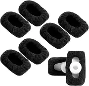 4 Pair Walker Ski Glide Covers Ski Glide Sock Covers Seniors Rollator Glider Accessories Fit Pad for Indoor and Outdoor Use, Black