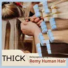 Tape In Remy Human Hair Extensions Thick Remi Full Head Skin Weft CLEARANCE 24"