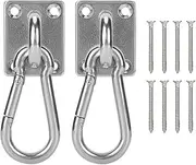 Ceiling Anchor Hook Wall Mount Bracket for Straps with Screws, Carabiners for Rings Fitness Training