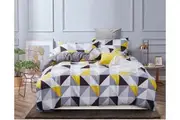 Geometric Double Size Bed Quilt/Doona/Duvet Cover Set M421