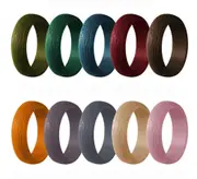 10 Pcs Women silicone Rings bands