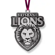Brisbane Lions AFL Metal Ornament Christmas Tree Decoration