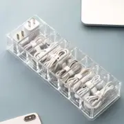 Cable Storage Box Transparent Plastic Data Line Storage Container