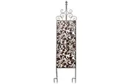 Willow & Silk Rust 168cm 'Fleur-de-lis' Screen Wall Art w/Removable Stakes