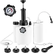 Aikyciu 3L Manual Brake Bleeder Kit, One Person Brake Bleed Vacuum Pump with 1L Brake Fluid Bleed Bottle and 4 Master Cylinder Adapters, Suitable for Most Vehicles