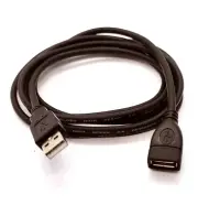 6ft USB 2.0 A Male / A Female Extension Cable Black Color