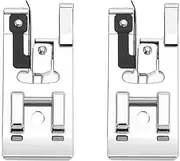 EMSea 2PCS Overlock Presser Foot for All Low Shank Snap-On Sewing Machines Compatible with Singer Compatible with Brother Compatible with Babylock