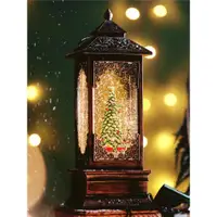 在飛比找ETMall東森購物網優惠-圣誕節飄雪水燈八音盒水晶球音樂盒水晶風燈水燈擺件禮品生日禮物