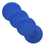 4Pcs Round Bar Stool Seat Covers Navy Blue Washable Chair Covers