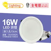 在飛比找松果購物優惠-【OU CHYI歐奇照明】TK-AE004 LED 16W 