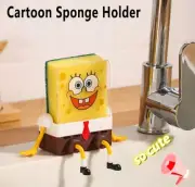 10 Cute SpongeBobs,5 Cartoon Sponge Holder Kitchen Sinking Drain Rack Holder