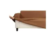 Sherwood Home Premium Faux Suede Rust 3-Seater Couch Sofa Cover