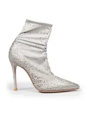 Silver Aurora Rhinestone Boots