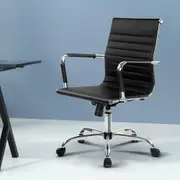 Gaming Office Chair Computer Desk Chairs Home Work Study Black Mid Back