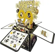 Joycard 99th Birthday Card, 99th Birthday Decorations for Women Men, Happy Birthday 3D Cards for 99 Year Old Grandpa Grandma, Birthday Gift Box for Mother Dad