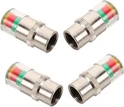 SOESFOUFU 4pcs Tire Pressure Monitoring Caps Car Valve Stem Caps with Accurate Pressure Detection Alert for Enhanced Vehicle Safety and Maintenance