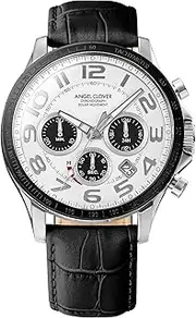 Angel Clover(エンジェルクローバー) NTCS44SBWH-BK Men's Timecraft Solar Casual Watch, Black, white