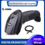 Zebra Symbol DS6708-SR20007ZZR USB Handheld 2D Imager Barcode Scanner w/ Cable