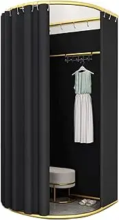 Portable Dressing Room U Shaped Vertical Changing Rooms Clothing Store Fitting Room Portable Mobile Changing Cloth Room for Boutique Clothing Shop for Theaters Backstage