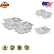 Durable 2.5" Deep Half Size Anti-Jam Steam Table Pans - Set of 4 for Buffets