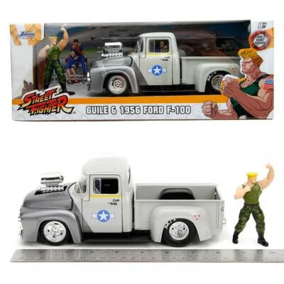 Jada Hollywood Rides: Street Fighter Guile & 1956 Ford F-100 Pickup 1/24 Scale