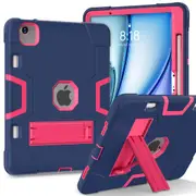 MCC Stylish Shockproof iPad Air 13" 2024 Case Cover Kids Apple 6th Gen [Blue+Magenta]