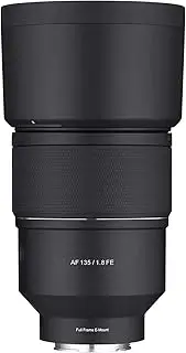 Samyang 135mm F1.8 AF Full Frame Auto Focus Telephoto Lens for Sony E Mount Cameras, Black, (SYIO13518-E)