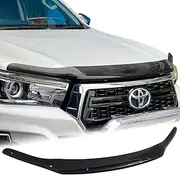 SUERAUTO4X4 Tinted Black Bonnet Protector for Toyota Hilux N80 2015-2020 Revo Rocco Accessories, Injection Smoked Bonnet Stone Guard Hood Protector Trim Ute Car Exterior
