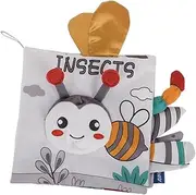 CIMAXIC Early Education Cloth Book Tear Resistant Fabric for Soft Book with Designs Shapes and Animals for Cognitive Development and Bonding