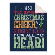 Elf The Movie Holiday Christmas Bedding Soft Plush Sherpa Blanket Throw, 46