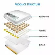 64 Eggs Digital Egg Incubator LED Fully Automatic Turning Chicken Duck Poultry