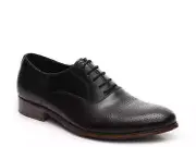 58% OFF NEW Mens KENNETH COLE Cha-Raid Cap Toe Oxford Black Leather Retail $178