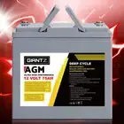 AGM Deep Cycle Battery 12V 75Ah Box Portable Solar Caravan Camping