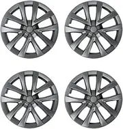 4PCS 18-Inch Wheel Cap Compatible for Tesla Model 3 2018-2023 Wheel Cover Replacement Wheel Hub Cap Full Rim Cover Accessories(Gun Grey)