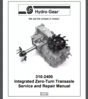 HUSQVARNA Zero Turn Hydro-Gear 310-2400 2001-2003, Transaxle Workshop Manual