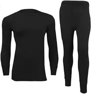 [ITRAT] Men's Thermal Tops & Bottoms Set Long-Sleeve Top Vest t-Shirt and Long John Trousers - Warm Winter Thermals Men Set Comfortable Base Layer for Cold Weather Insulated Thermals for Men