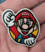 NEW SUPER MARIO BROS NINTENDO VIDEO GAME Mario EMBROIDERED IRON-ON PATCH NES