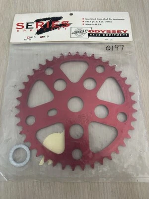 NOS Odyssey red z series 915 42t chainring sprocket vintage old school Bmx Haro