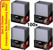 100 x Ultra PRO Regular BLACK 35pt Card Toploaders Toploader Top Loaders 4x 25c