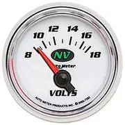 Autometer Nv Series Voltmeter Electric - 2 1/16 Inch, Short Sweep, 8 - 18V, AU7392