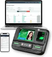 Biometric Time Clock for Employee Attendance - Subscription Clock-in Machine Wit