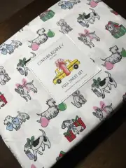 CYNTHIA ROWLEY Christmas FULL SHEET SET Dogs Puppies MICROFIBER NEW!!! CUTE
