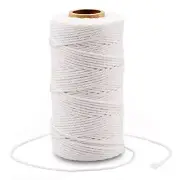 328 Feet 2MM Natural White Cotton String for Crafts,Gift Wrapping String,Arts