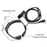 Replacement Throat Mic Earpiece Headset For Baofeng UV5R 888S UV82 UV-B6 UV8D