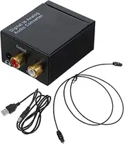 HOMOBABE Digital Signal to Analog Audio Converter with Usb Power Supply and Cable Supports Pdif and Multiple Sampling Rates for Home Theater and Audio Mixer Use