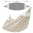 White Canvas Hammock Outdoor Camping Swing Seaside Leisure Travel Garden Decorat