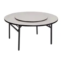在飛比找Yahoo!奇摩拍賣優惠-【PA667-13】4.5尺圓白碎石轉盤餐桌(2.5尺轉盤)