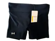 NEW UNDER ARMOUR [S] Women SHORTY COMPRESSION Run/Track/Gym Shorts-Black 1246990