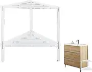Shower Bench for Shaving Legs, Waterproof Shower Caddies Acrylic Double-Tier Stool, Storage Shelf Heavy Duty Bathing Chairs for Bathroom
